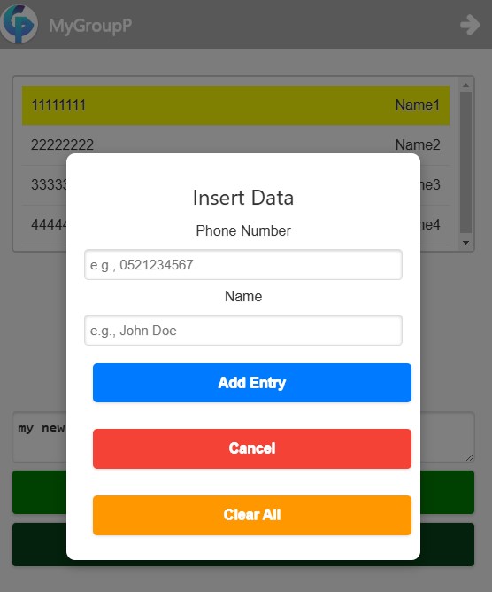 MyGroupP Screenshot 4